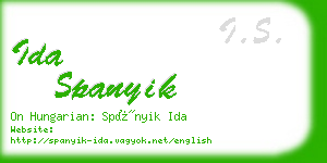 ida spanyik business card